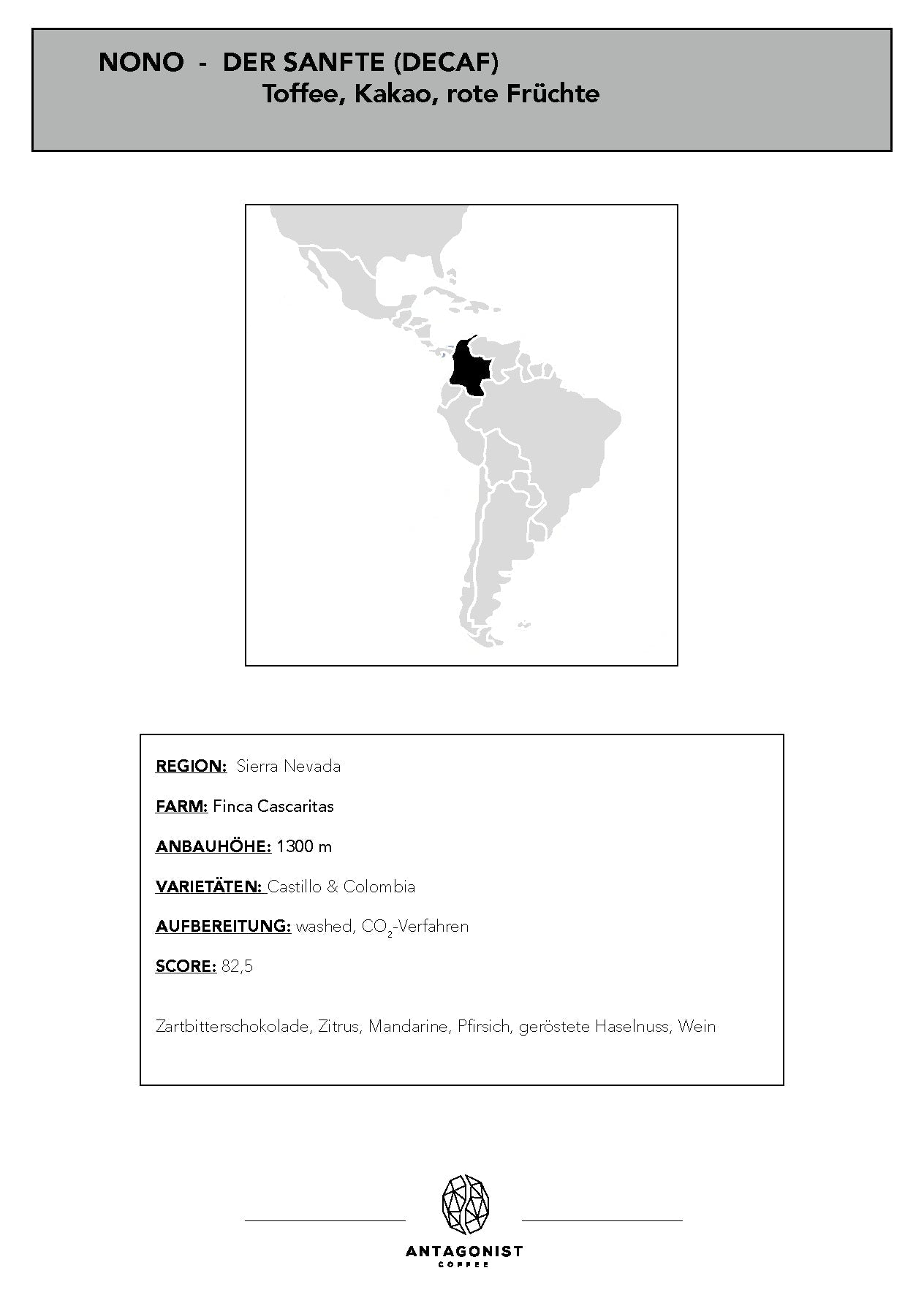 NONO Kolumbien Decaf - Entkoffeiniert