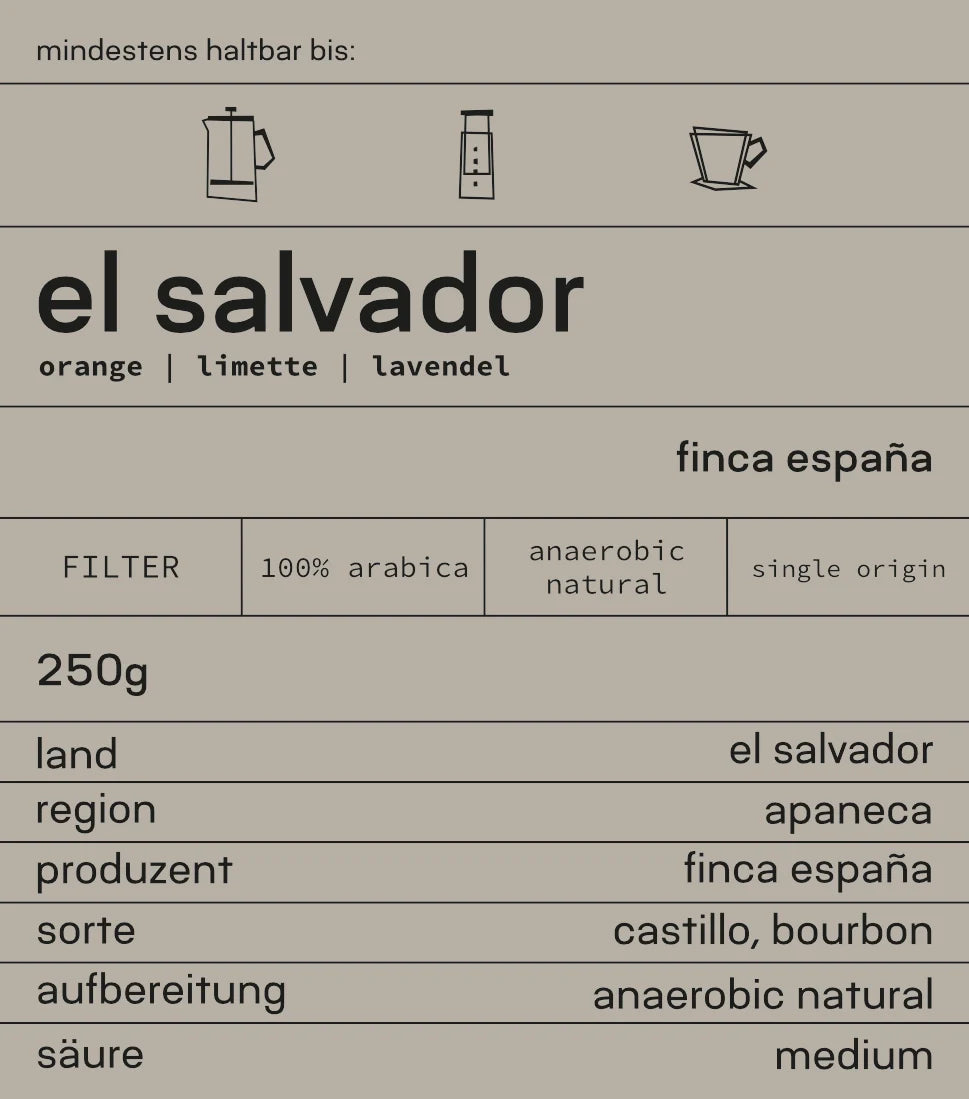 El Salvador - finca españa - Filterkaffee