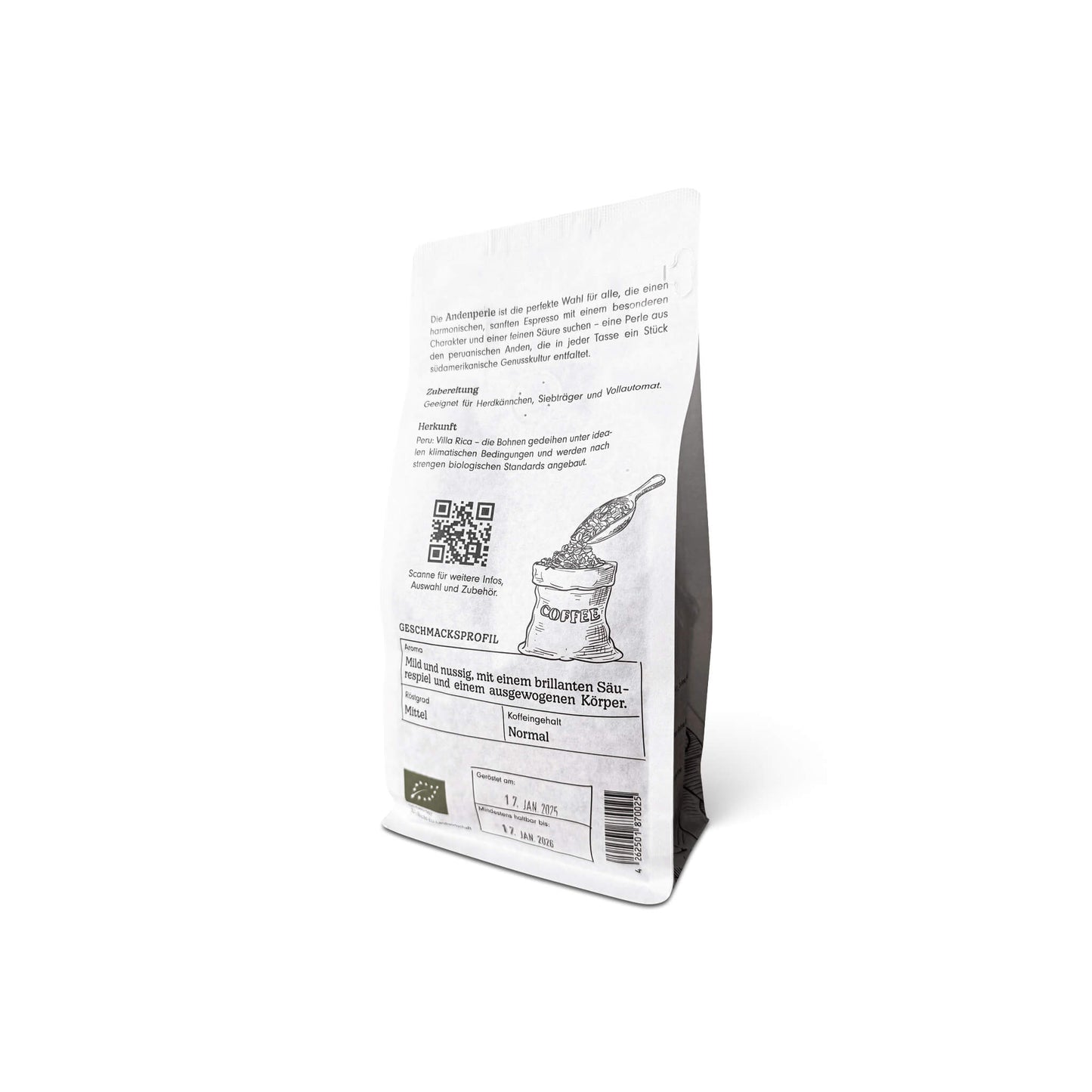 Bio Espresso Andenperle Kaffeebohnen