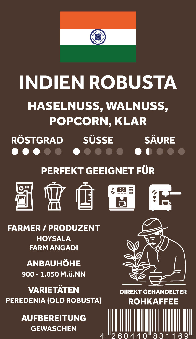 100% Robusta aus Indien