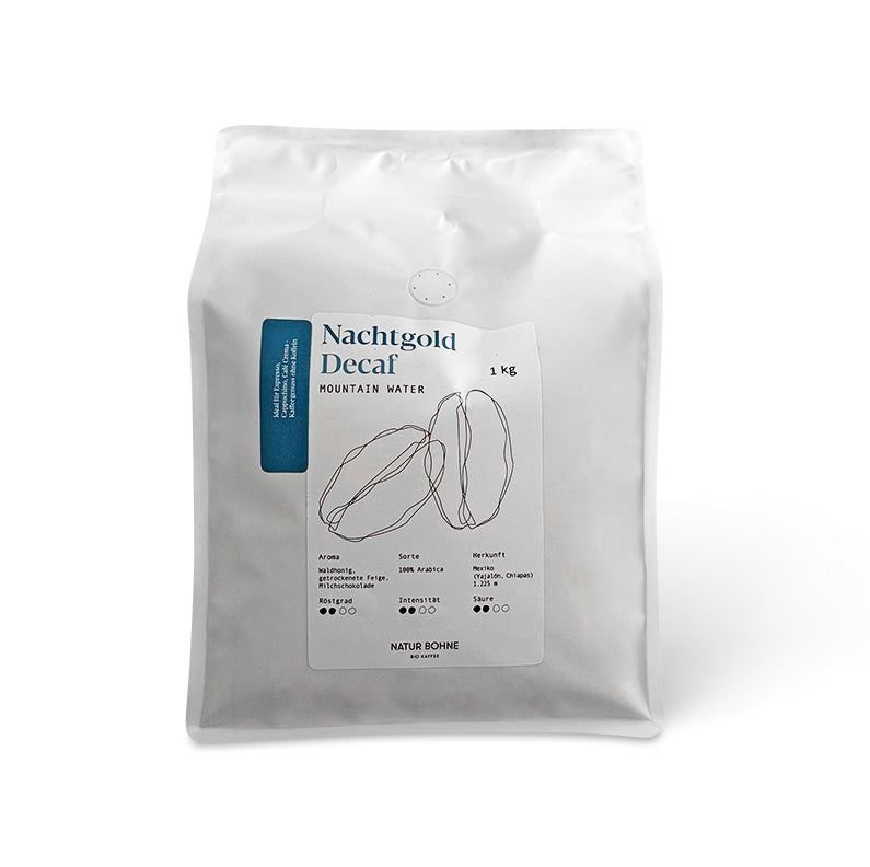 Nachtgold Decaf Bio Speciality entkoffeinierte Kaffeebohnen